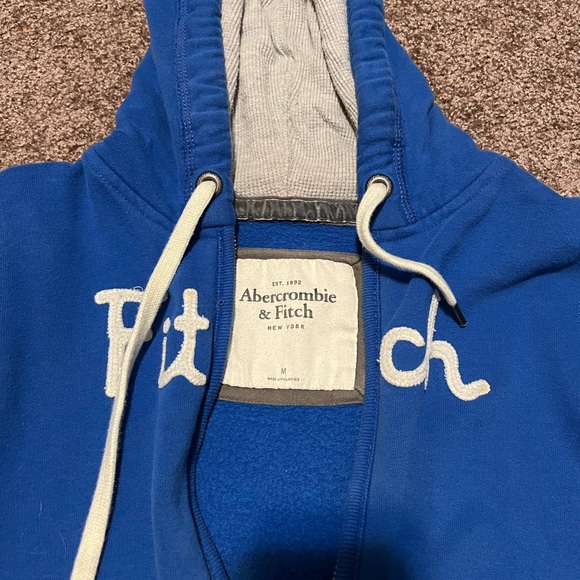 Bright Blue Hollister Zip-up - Picture 2 of 4